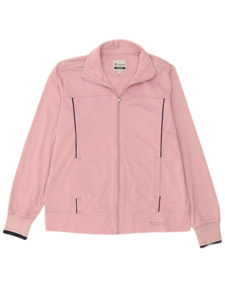 Champion Womens Easy Fit Oversized Tracksuit Top Jacket UK 10 Pequeno Rosa