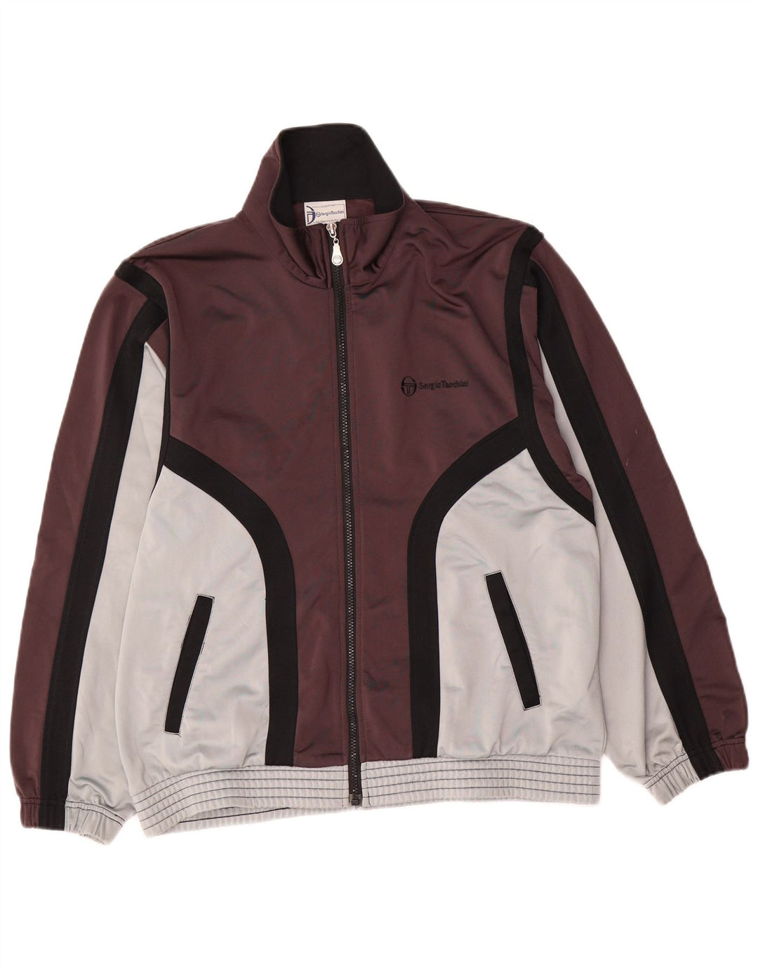 Sergio Tacchini Mens Treino Top Jacket IT 46 Small Brown Colourblock