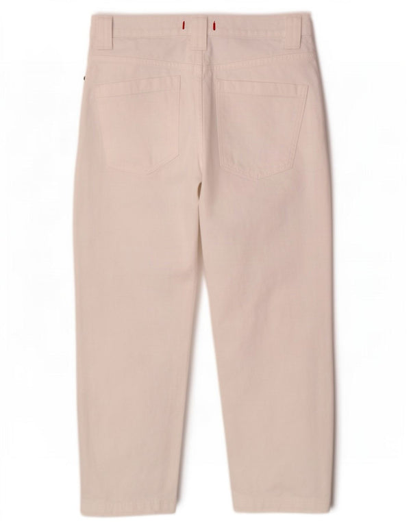 Calça jeans feminina cintura alta Zara EU 38 pequena W28 L26 algodão branco
