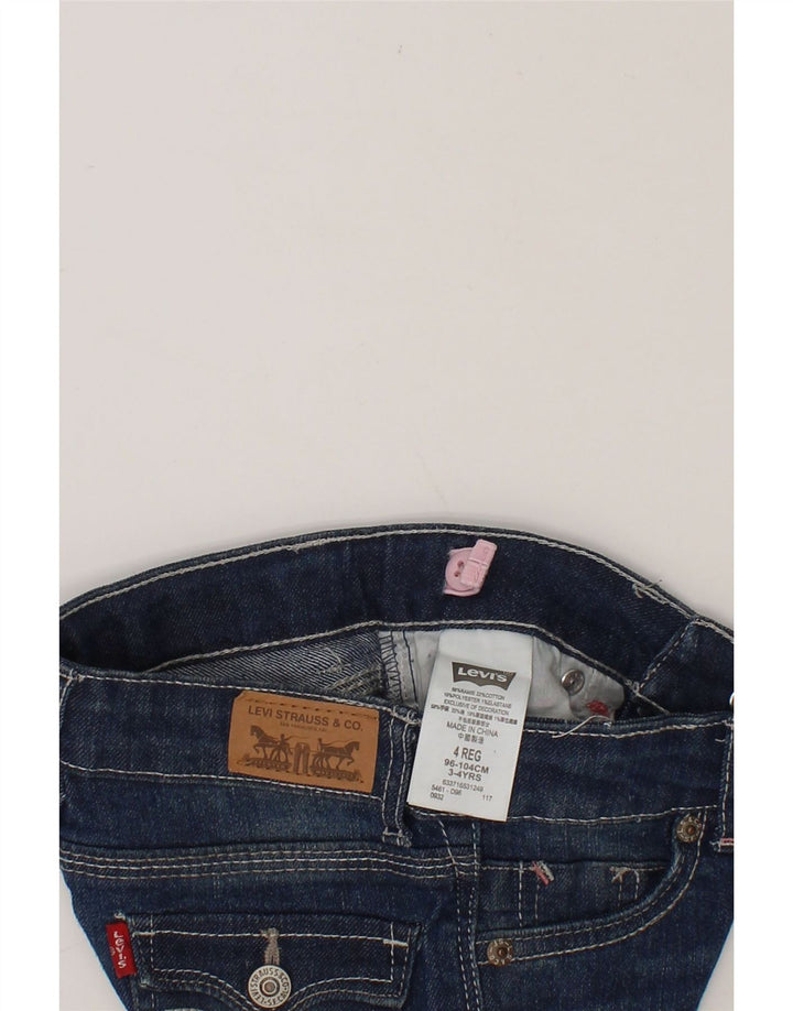 LEVI'S Girls Bermuda Shorts 3-4 Years W22  Navy Blue Cotton Vintage Levi's and Second-Hand Levi's from Messina Hembry 