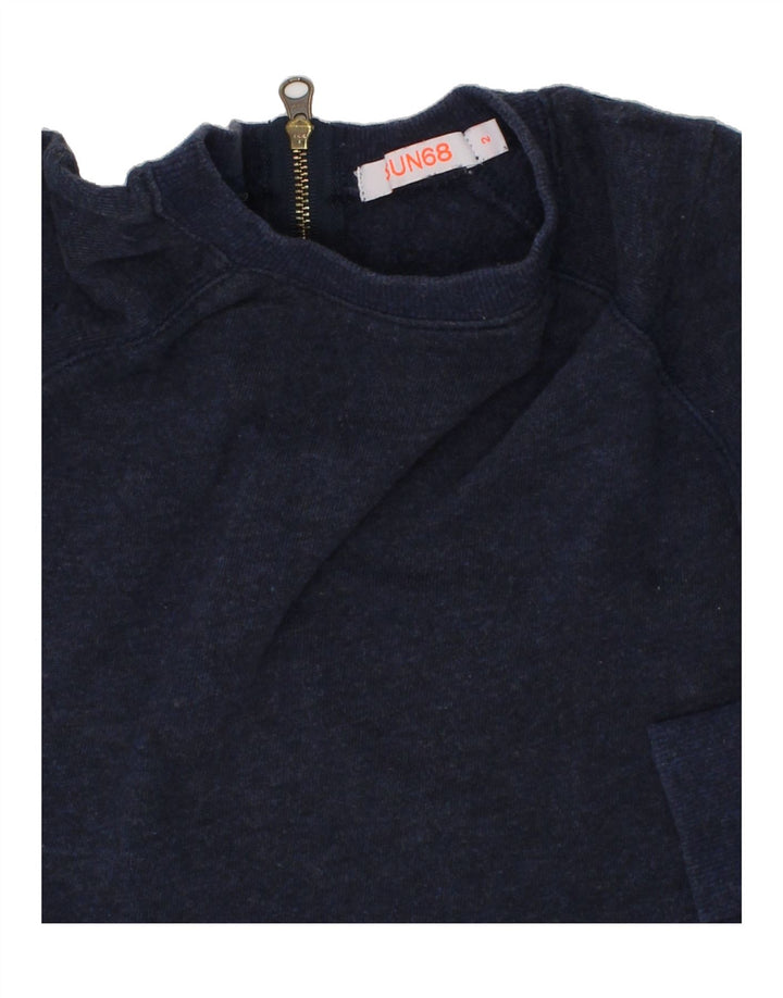 SUN68 Baby Girls Sweatshirt Jumper 18-24 Months Navy Blue Cotton Vintage Sun68 and Second-Hand Sun68 from Messina Hembry 