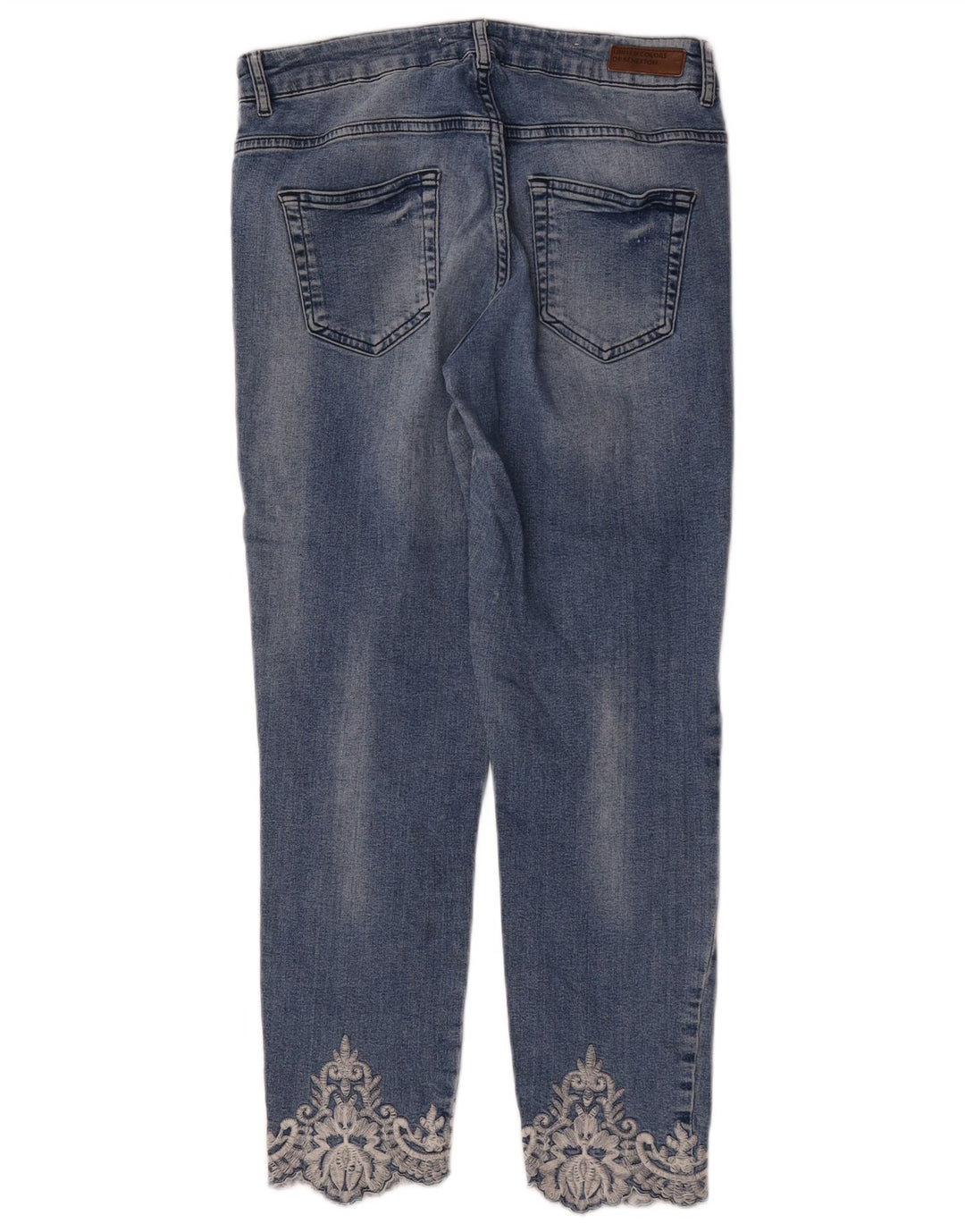 Benetton Jeans Slim Feminino W32 L26 Azul