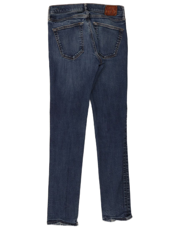Calça jeans feminina Langdon Skinny Abercrombie & Fitch W29 L32 algodão azul