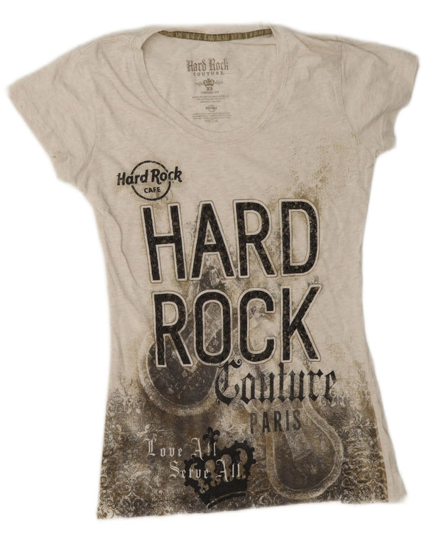 Camiseta gráfica Hard Rock Couture Girls Paris Top 13-14 anos XS cinza