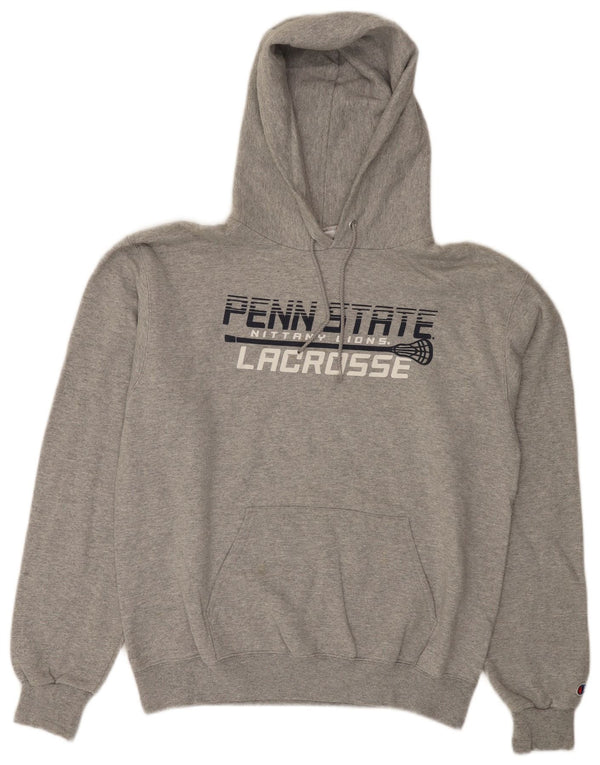 Campeão masculino Penn State Nittany Lions moletom com capuz cinza médio salpicado