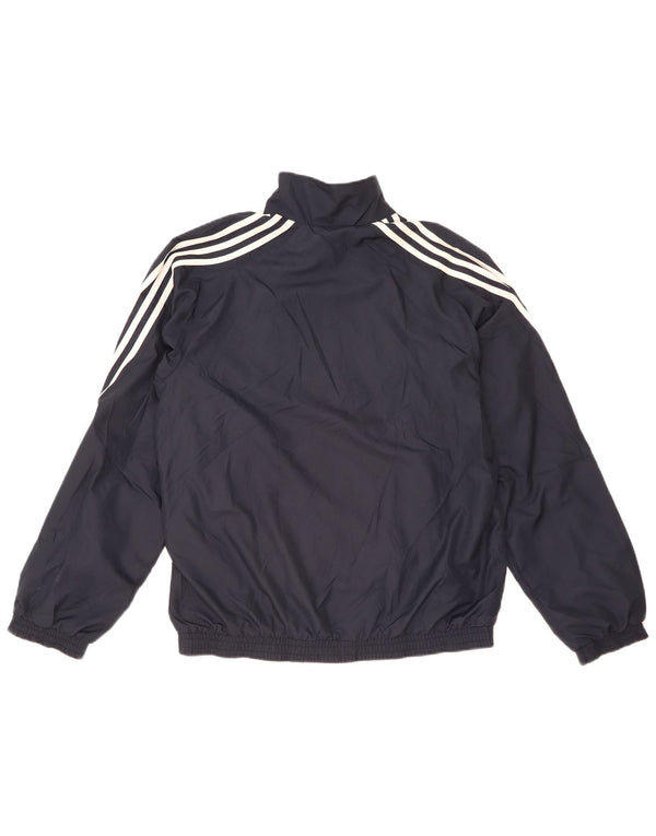Adidas Mens Treino Top Jacket Pequeno Azul Marinho Colorblock Poliéster