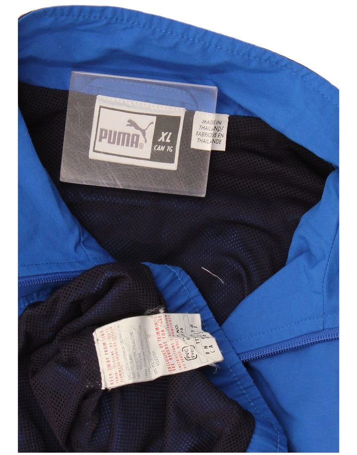 Puma Mens Tracksuit Top Jacket XL Azul Colourblock Poliéster
