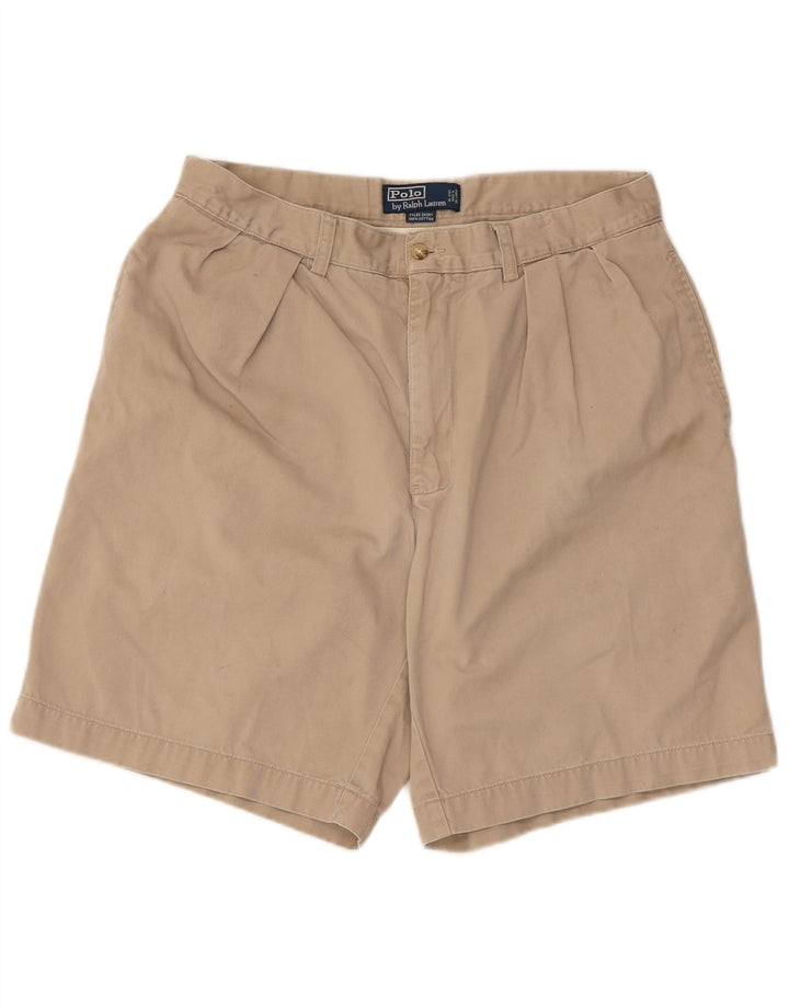 POLO RALPH LAUREN Shorts Chino Masculino Pegged W33 Algodão Bege Médio