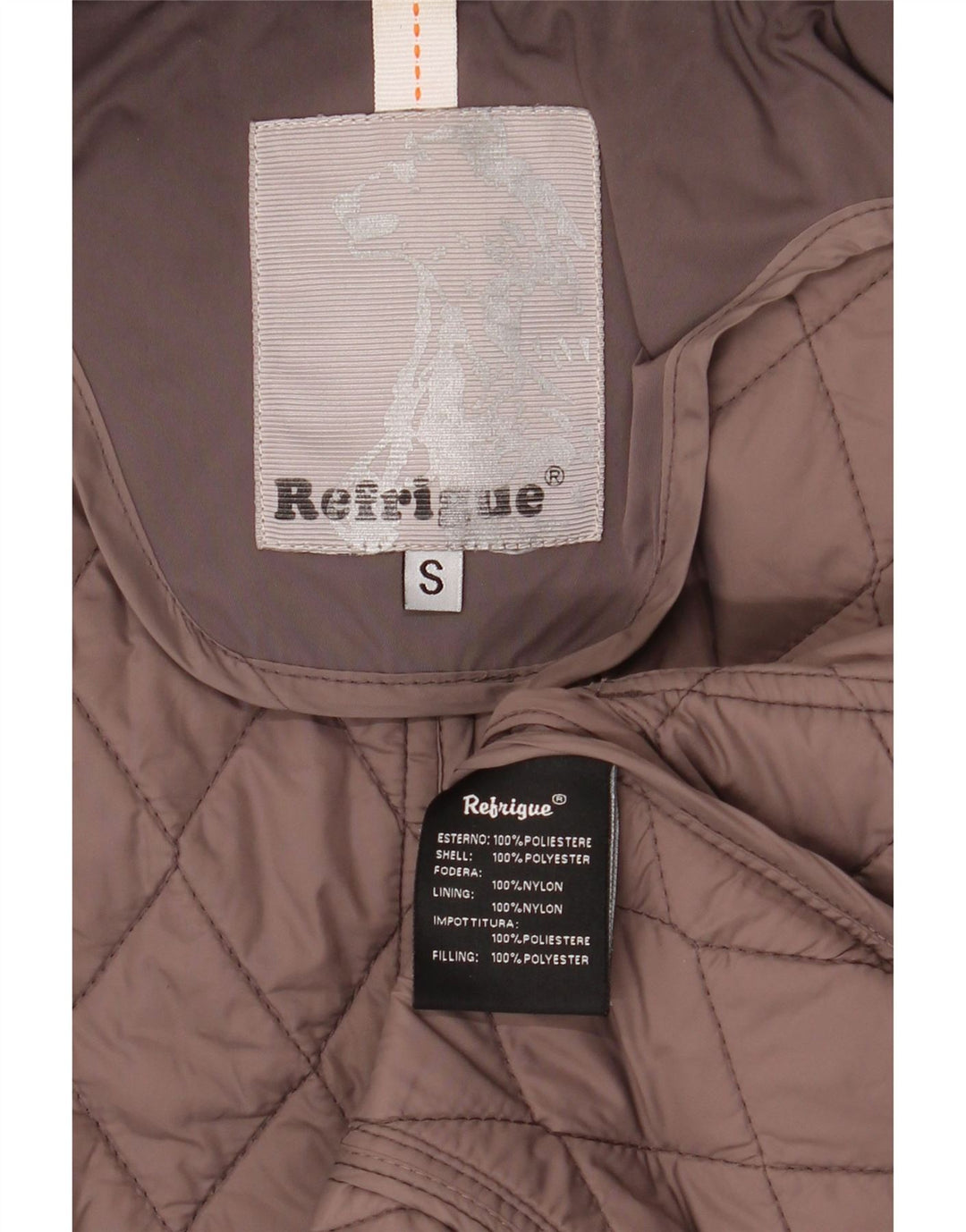 Jaqueta acolchoada feminina Refrigiwear UK 10 poliéster cinza pequeno