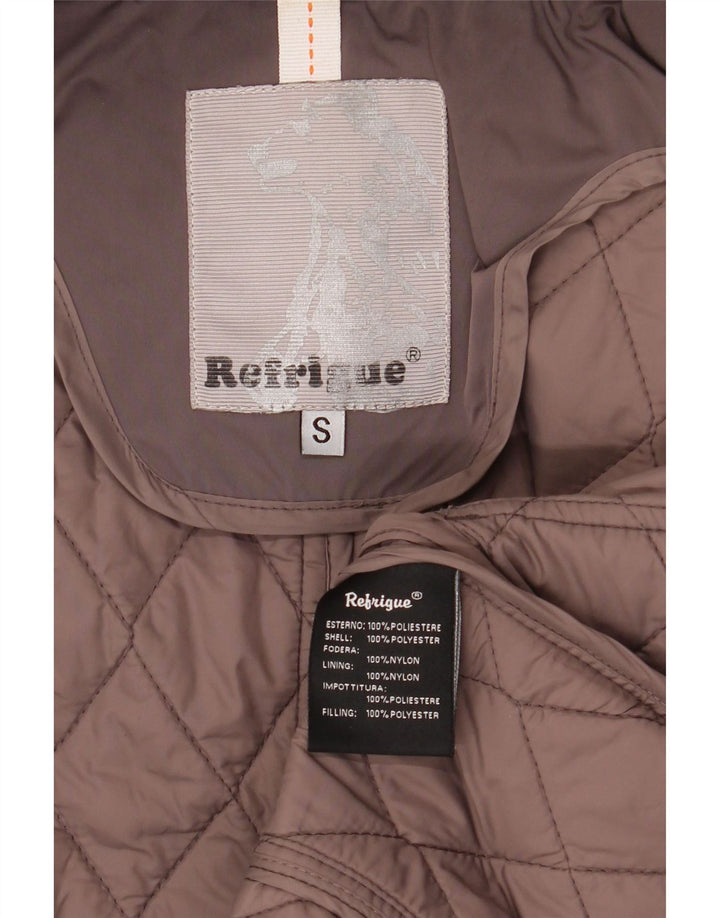 Jaqueta acolchoada feminina Refrigiwear UK 10 poliéster cinza pequeno