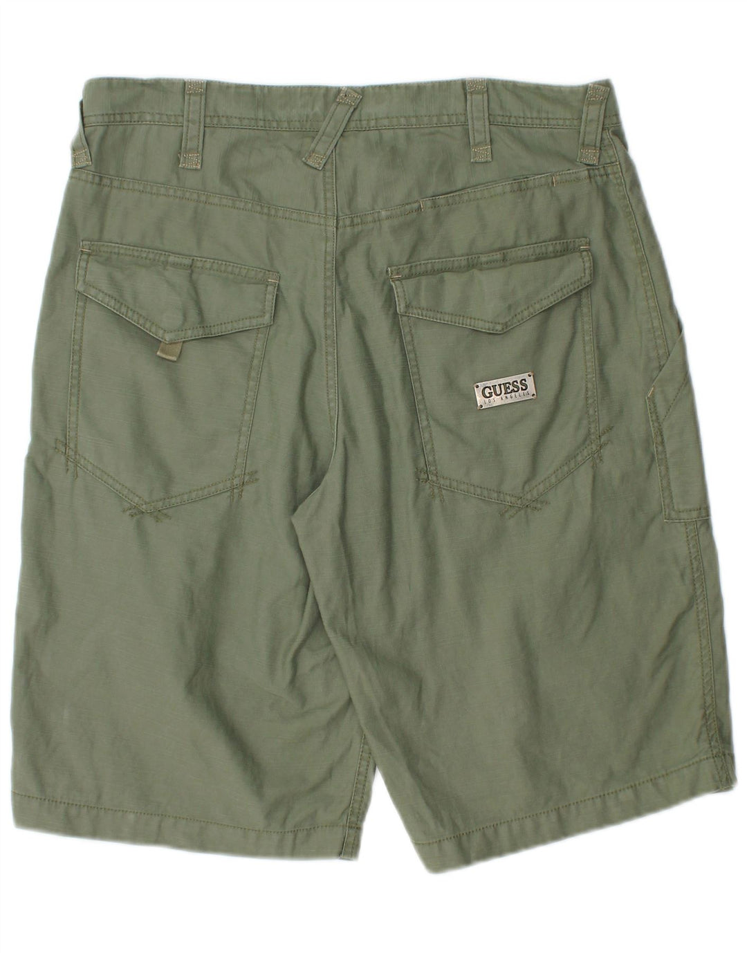 Guess Mens Cargo Shorts W30 Médio Algodão Cáqui