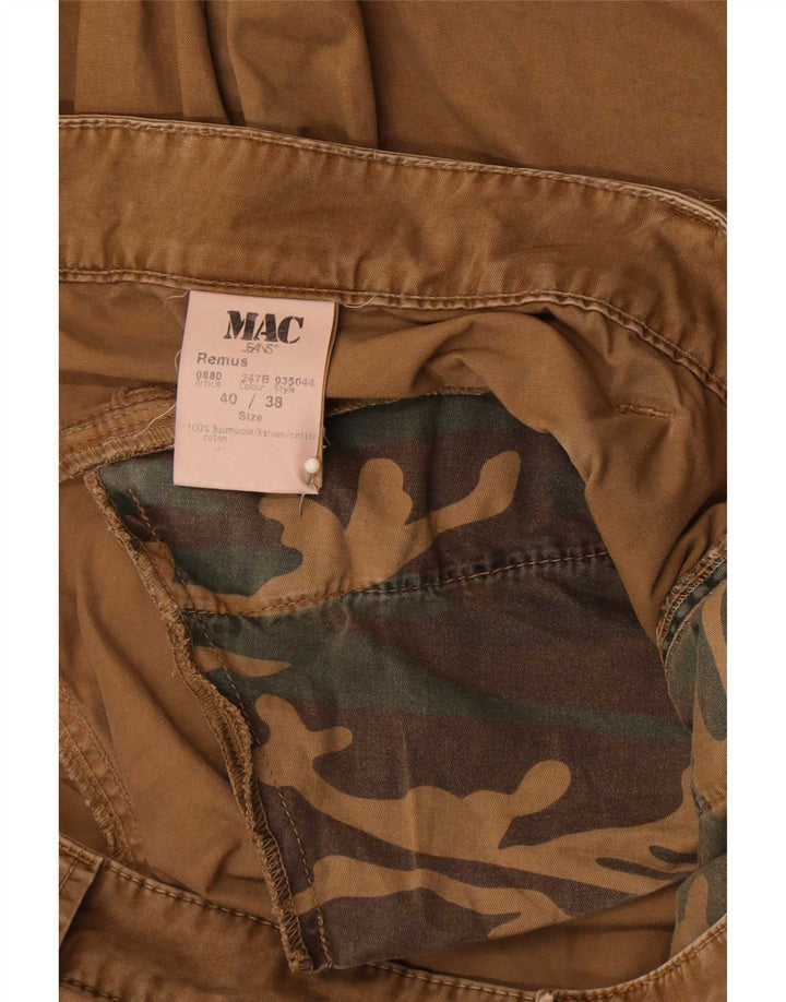 Calça cargo reta masculina Mac W40 L38 algodão marrom