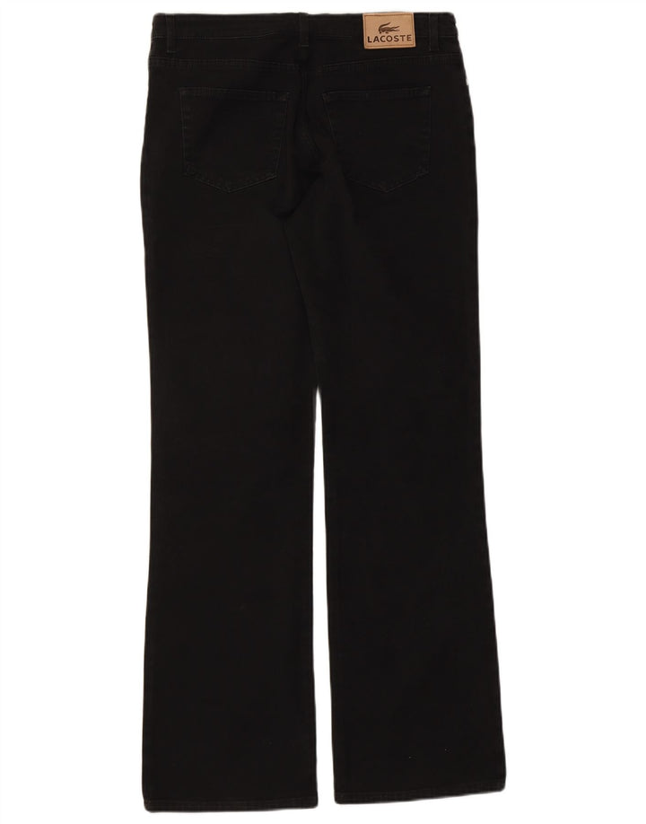 Calça jeans feminina Lacoste Bootcut tamanho 44 grande W36 L33 algodão preto