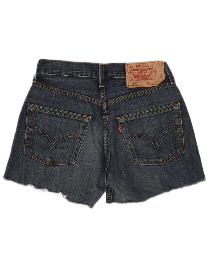Shorts jeans feminino 501 da Levi's W28 algodão azul médio