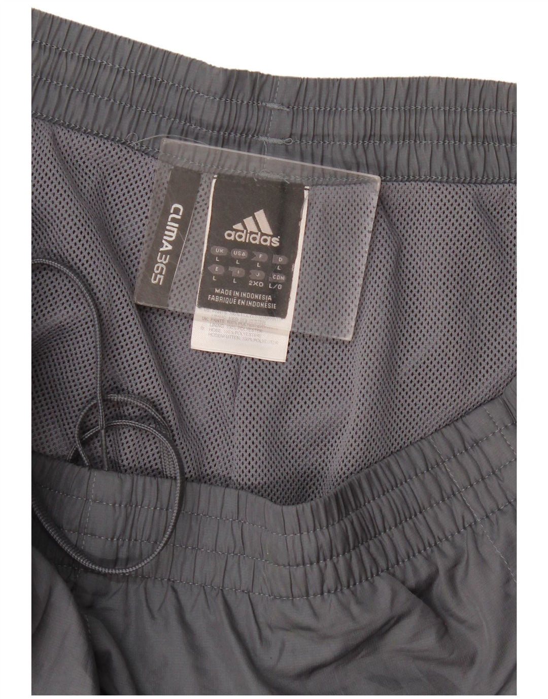 Adidas Mens Clima 365 Calças Impermeáveis Grandes Cinza Poliéster