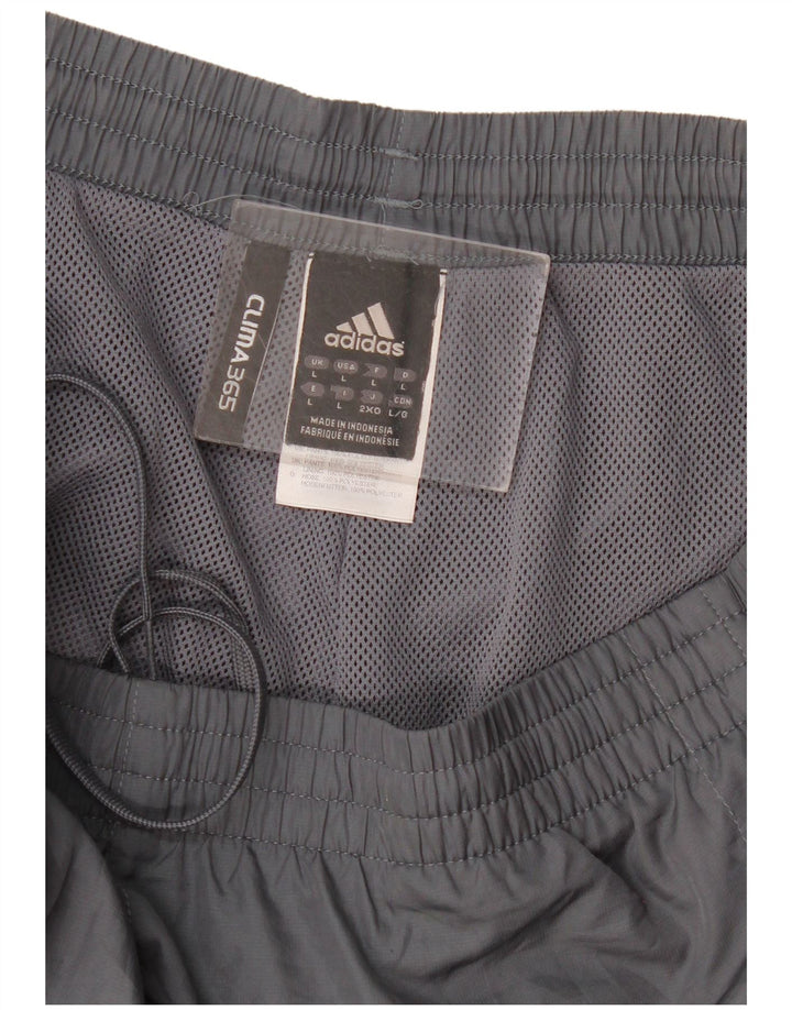 Adidas Mens Clima 365 Calças Impermeáveis Grandes Cinza Poliéster