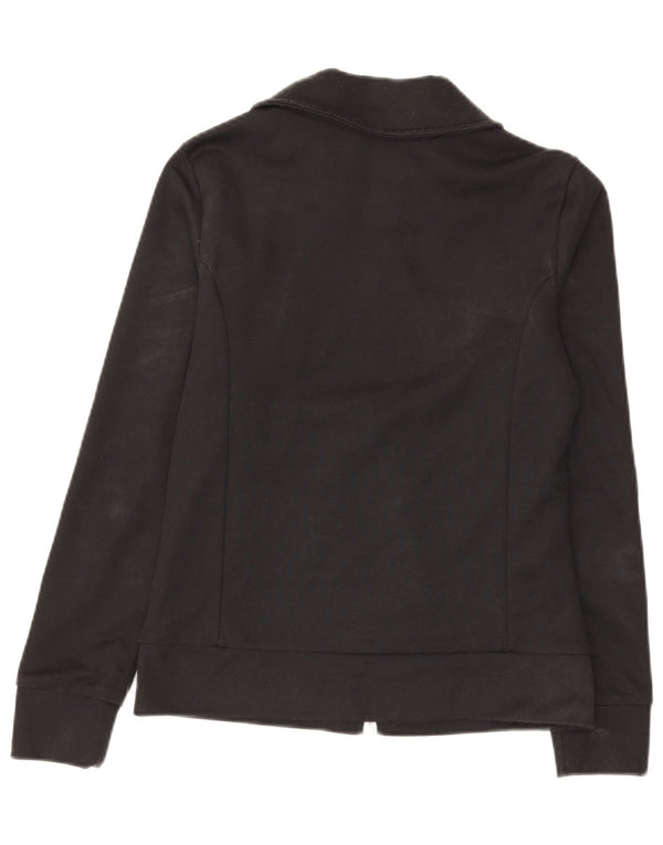 Adidas Womens Tracksuit Top Jacket UK 8 Pequeno Algodão Preto
