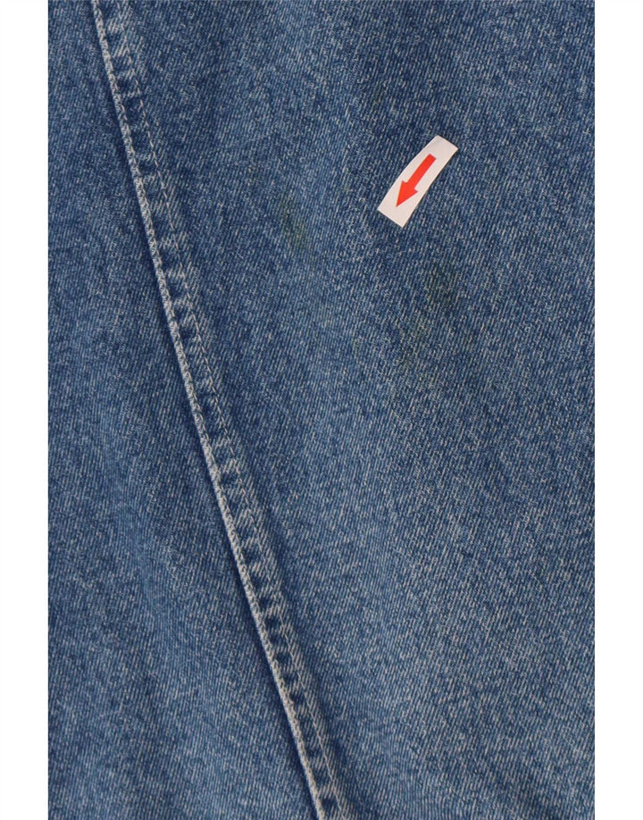 Jaqueta jeans masculina CLARK UK 40 grande patchwork azul