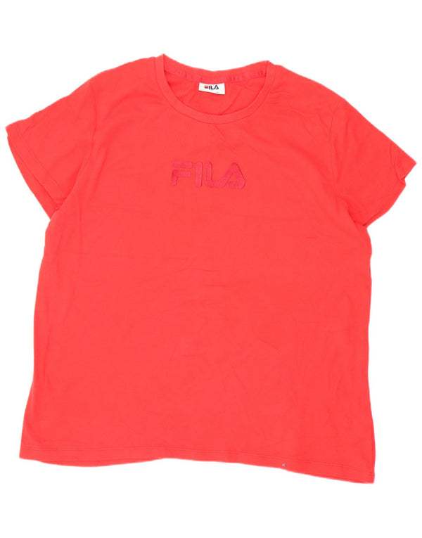 Camiseta Fila Meninas Graphic 15-16 Anos Algodão Vermelho