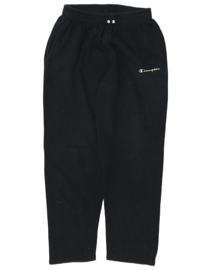Calça de treino masculina Champion pequena de algodão preto