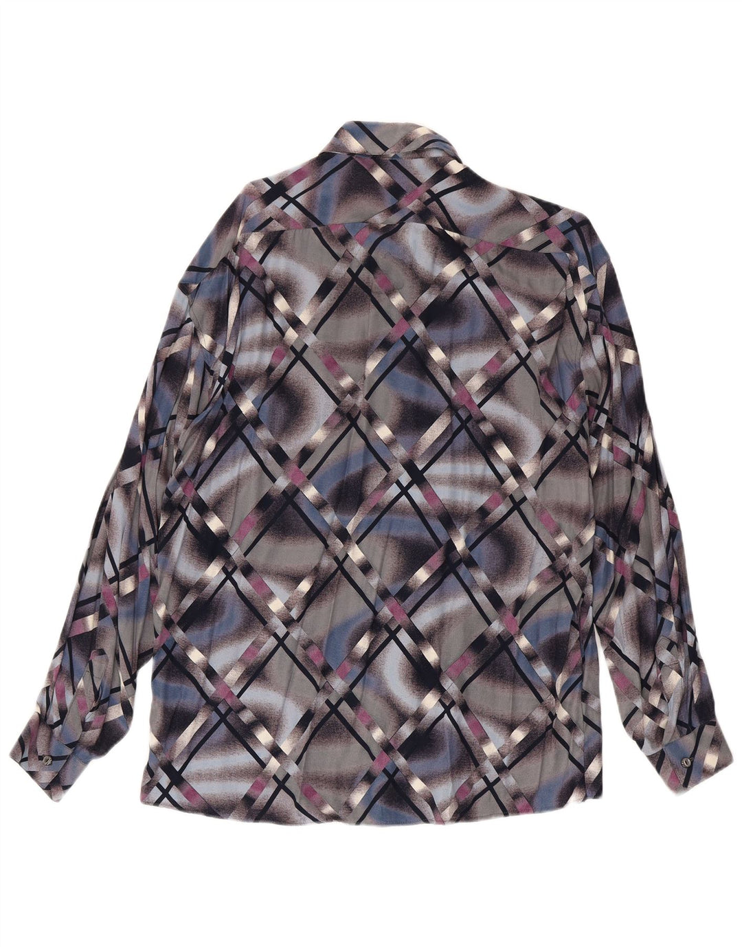 Camisa masculina Tipo' S grande viscose geométrica multicolorida