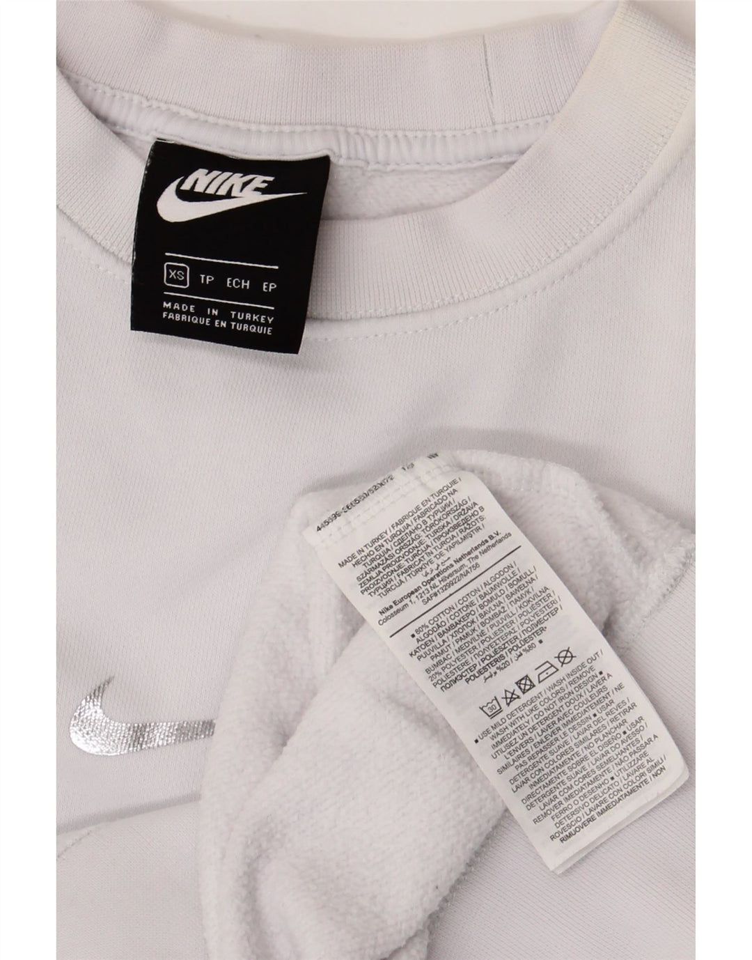 Nike feminino oversized moletom jumper UK 6 XS multicolorido colorblock