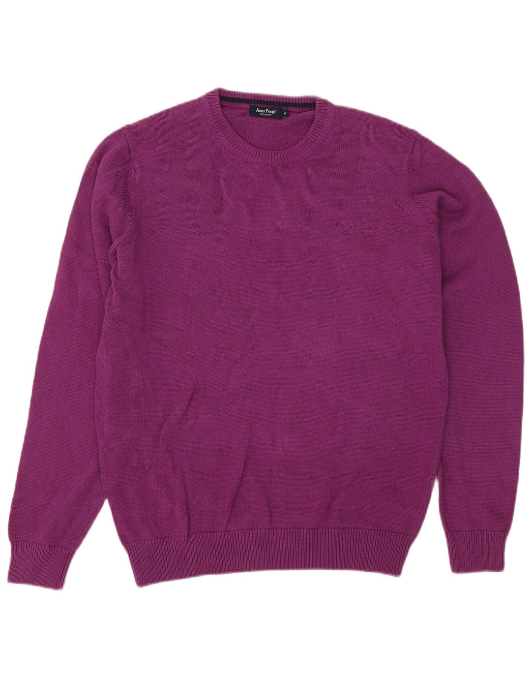 Suéter masculino JAMES PRINGLE com gola redonda, algodão roxo médio