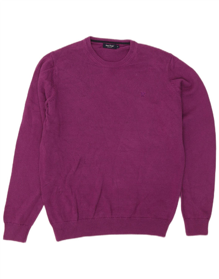 Suéter masculino JAMES PRINGLE com gola redonda, algodão roxo médio