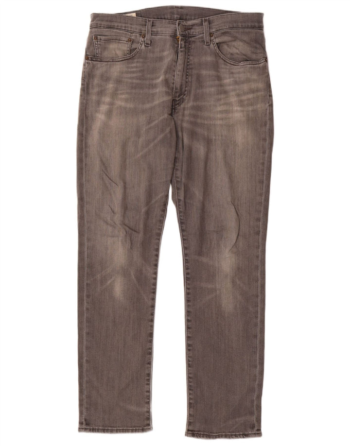 Jeans retos masculinos Levi's W34 L30 algodão cinza