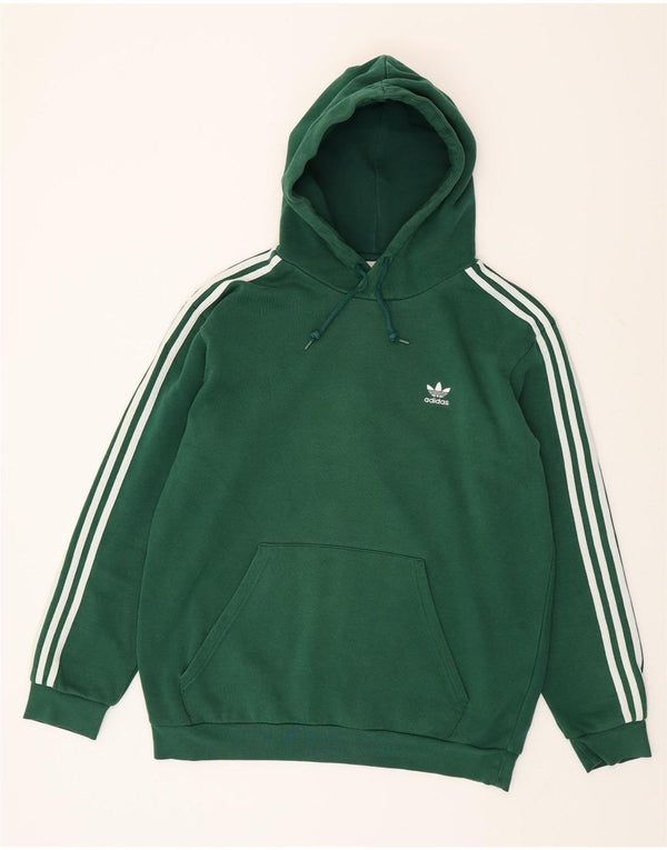 Adidas Mens Hoodie Jumper Grande Algodão Verde