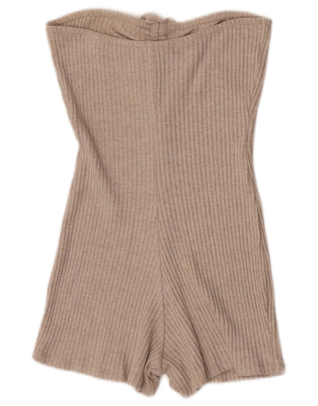 Zara Womens Strapless Playsuit Reino Unido 14 Grande Bege