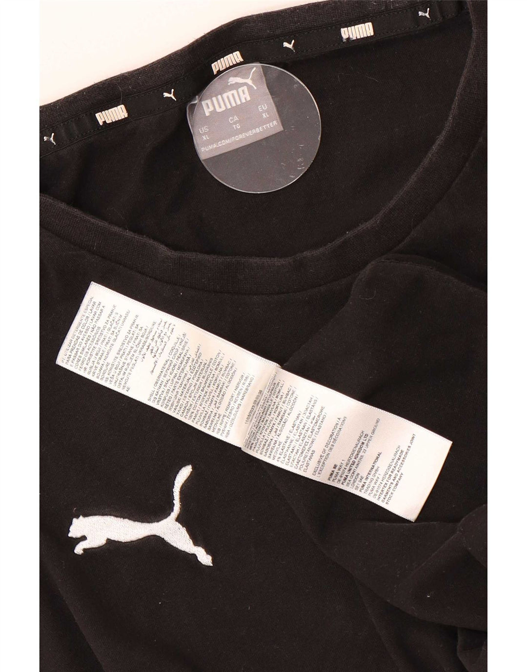 Camiseta masculina Puma Top XL algodão preto