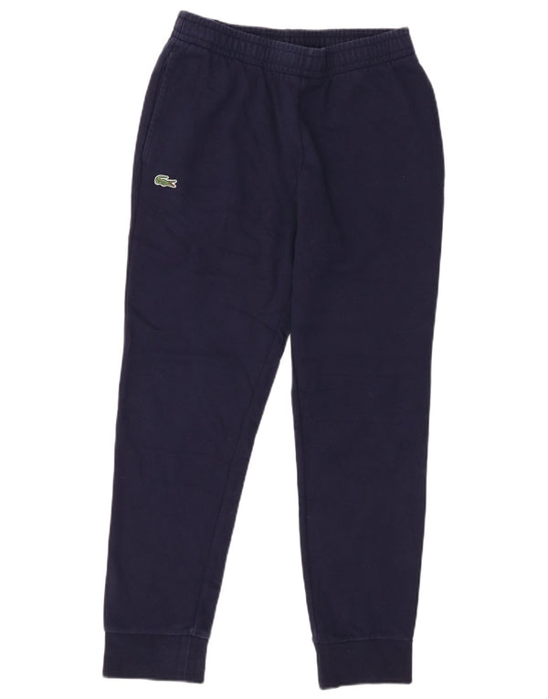 Calça esportiva masculina Lacoste tamanho 2 XS azul marinho algodão