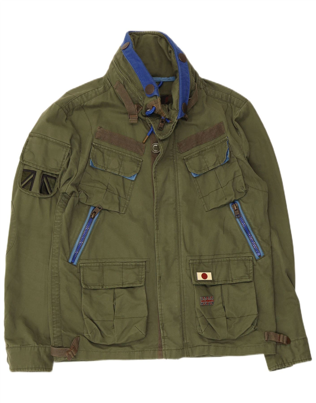 Jaqueta utilitária masculina Superdry UK 38 algodão verde médio