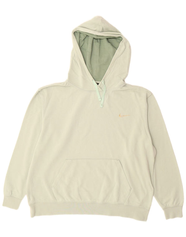 Nike Mens Hoodie Jumper Grande Algodão Verde