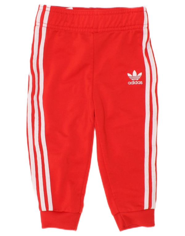 Calça de treino Adidas Baby Girls Joggers 12-18 meses poliéster vermelho