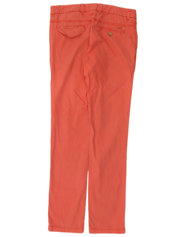 Tommy Hilfiger Mens Straight Chino Calças W33 L34 Algodão Vermelho