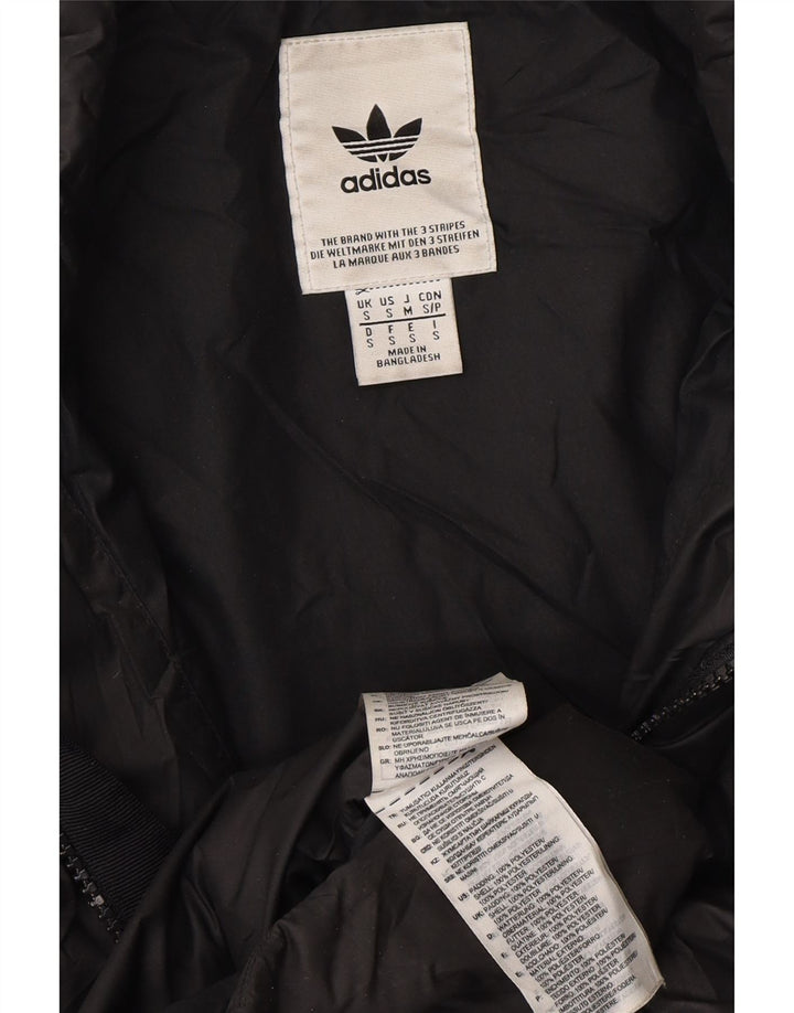 ADIDAS Womens Padded Gilet UK 10 Pequeno Poliéster Preto