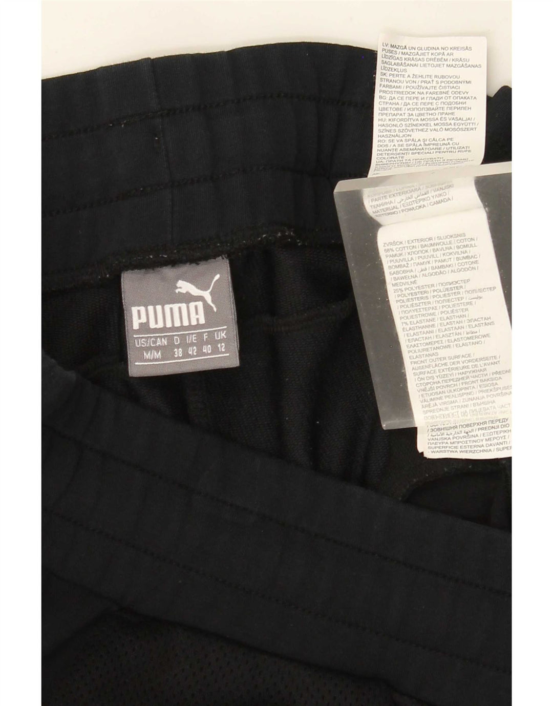 Puma Womens Crop Graphic Leggings UK 12 Médio Algodão Preto