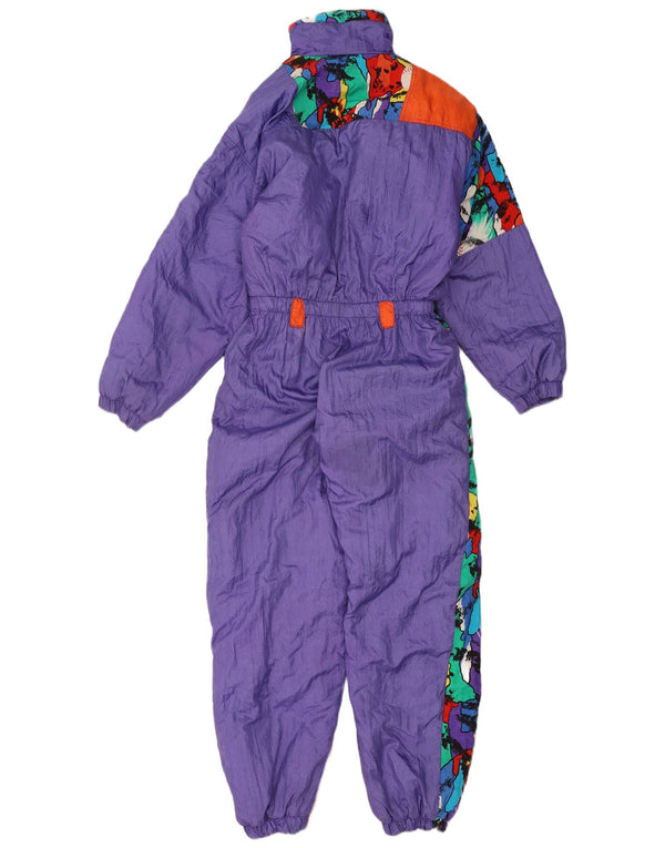 Macacão de esqui vintage para meninas 12-13 anos roxo Colourblock poliamida