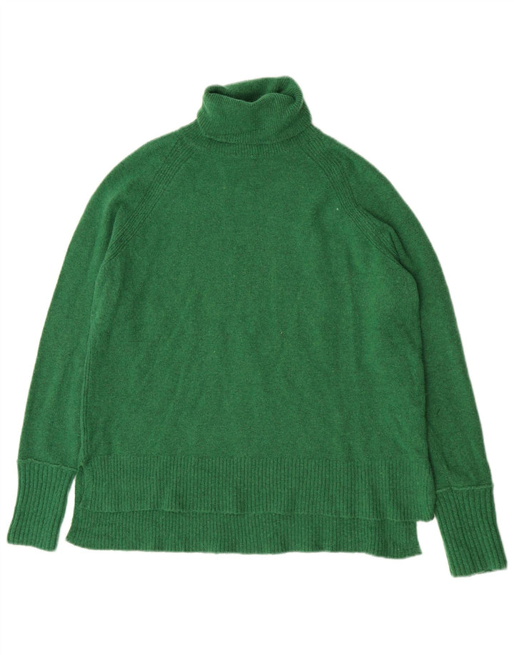 J. Crew Suéter feminino oversized com gola redonda Reino Unido 10 pequeno nylon verde