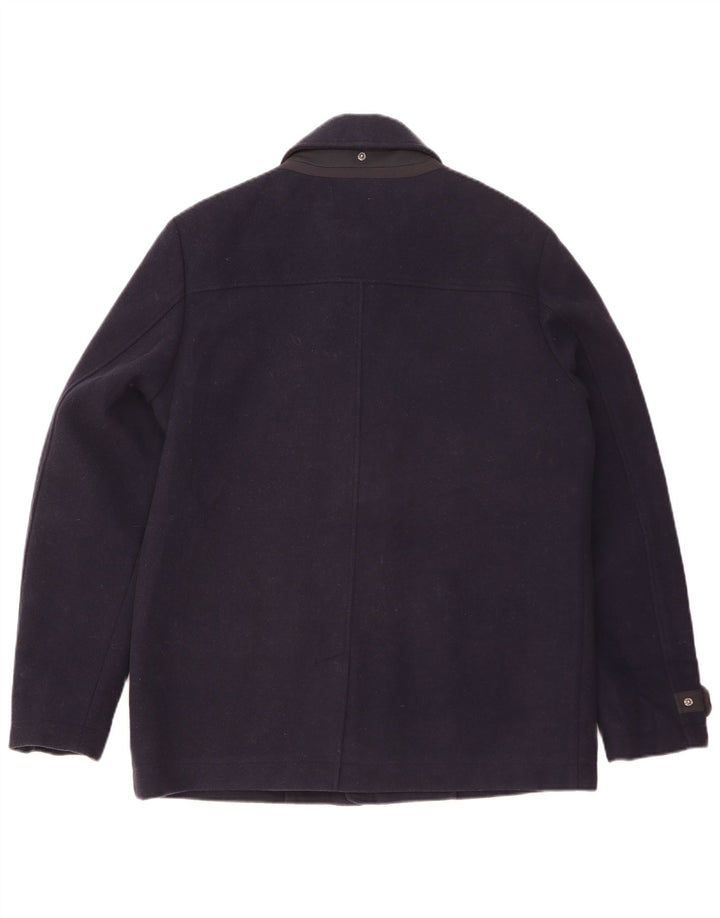 Jaqueta utilitária masculina GEOX Respira UK 42 XL lã azul marinho