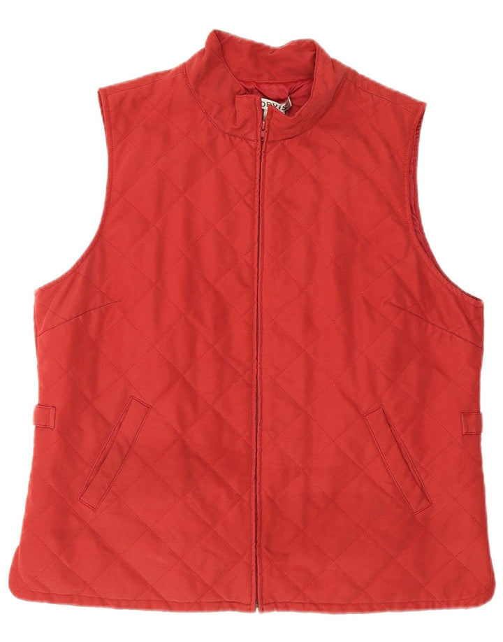 Colete acolchoado feminino Orvis UK 16 grande poliéster vermelho