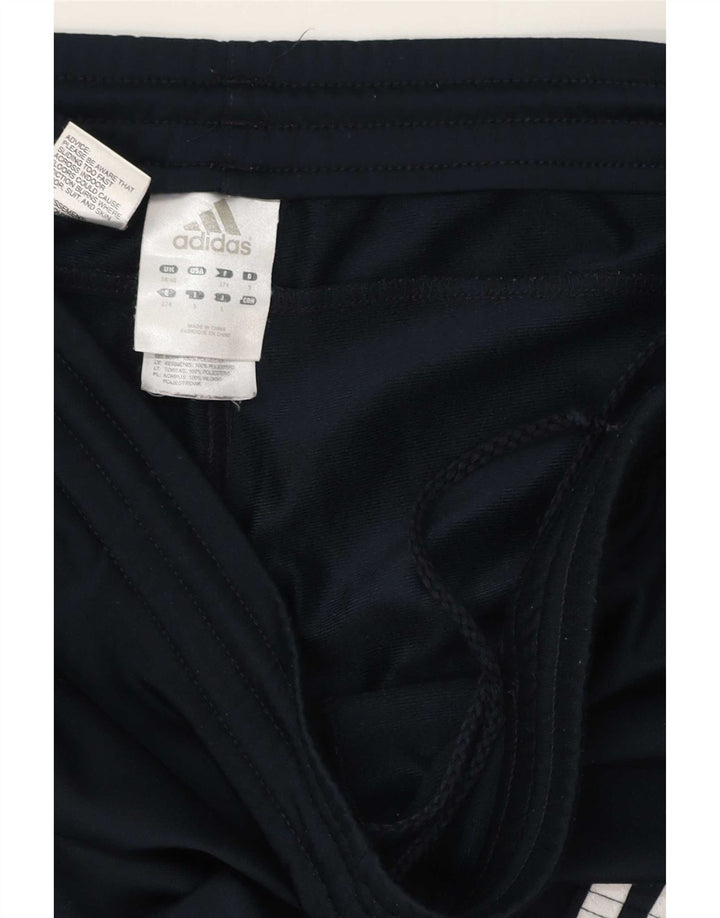 Calça de treino masculina Adidas UK 38/40 poliéster azul marinho médio