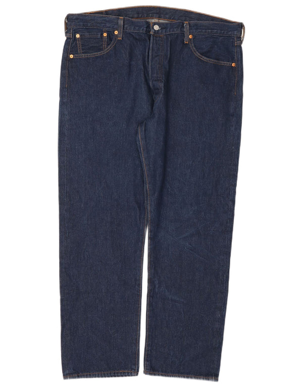 Levi's Masculino 501 Straight Jeans W42 L32 Azul Algodão
