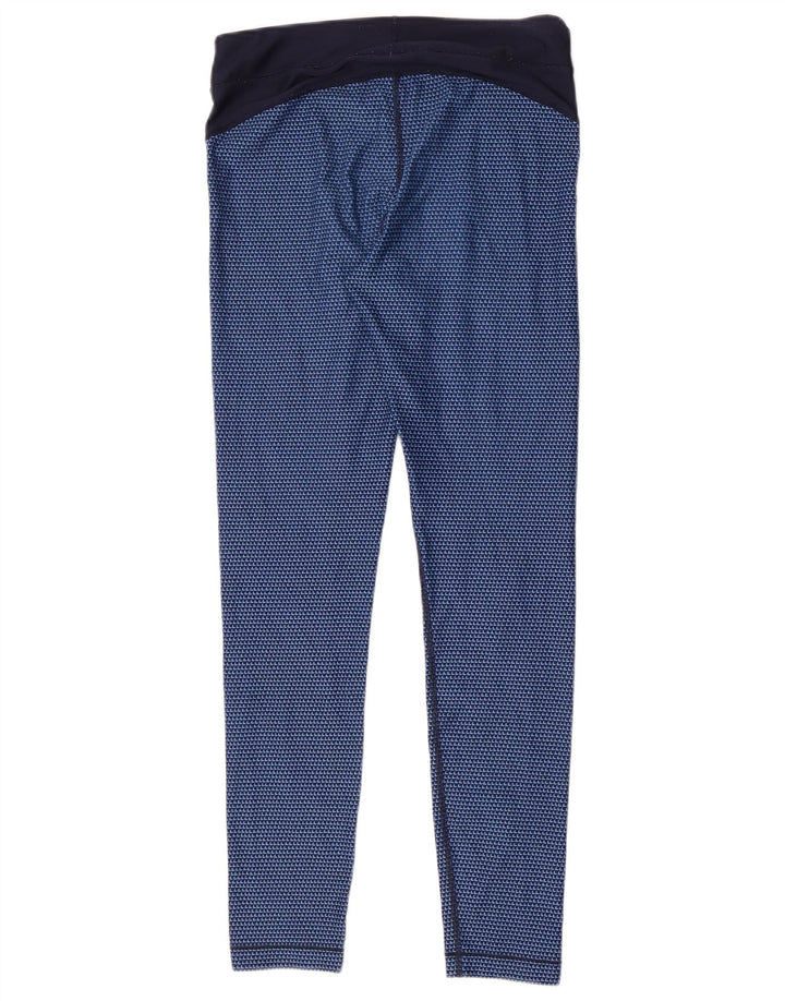 Under Armour Leggings feminino médio azul poliéster geométrico