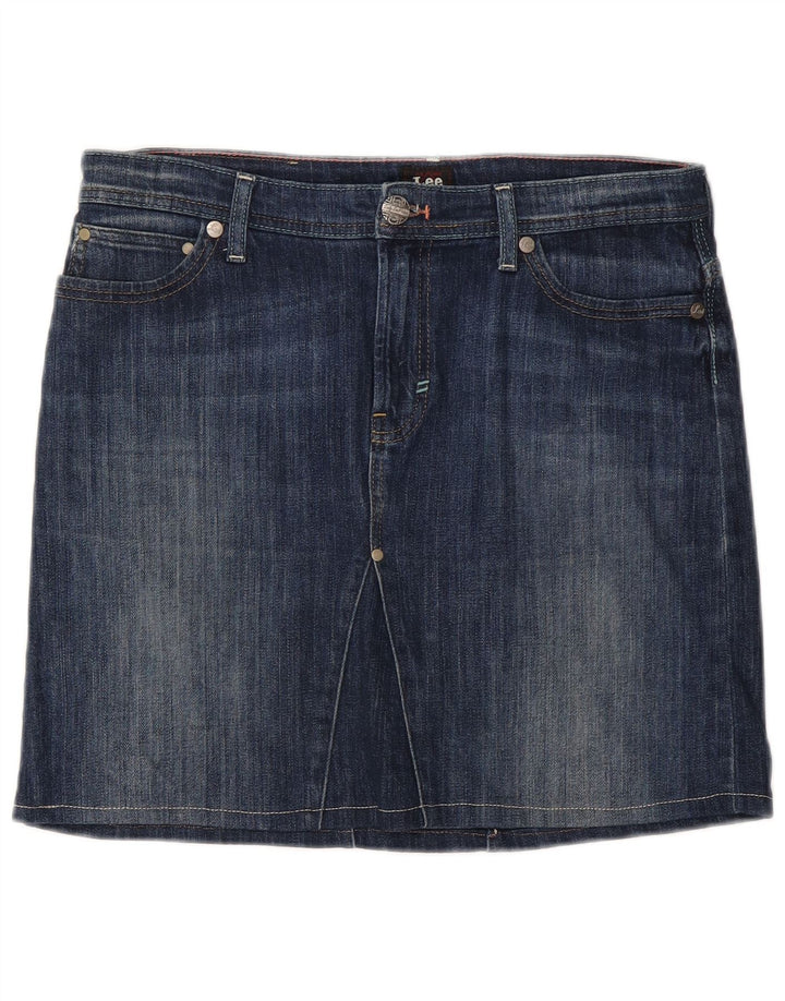 Lee Womens Como Mini Saia Jeans W30 Algodão Azul Médio