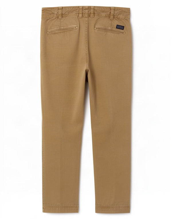 Calça chino feminina Gant Soho cintura baixa slim W31 L34 algodão marrom