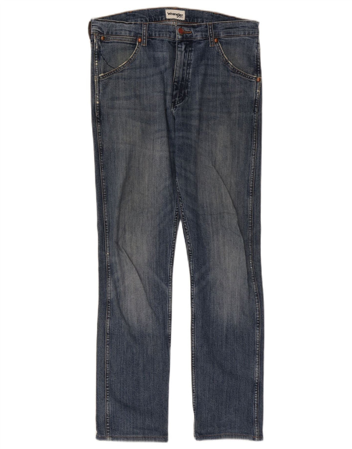 WRANGLER Mens Jeans Slim W33 L30 Azul Algodão