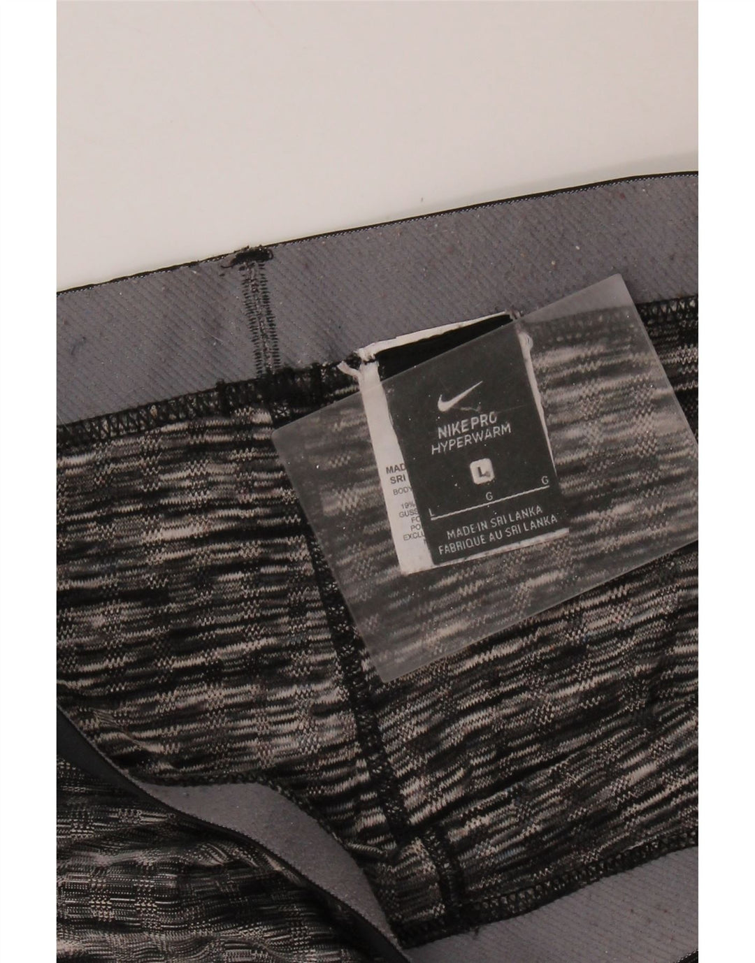 Leggings femininas Nike Graphic UK 14 grandes listradas pretas de poliéster